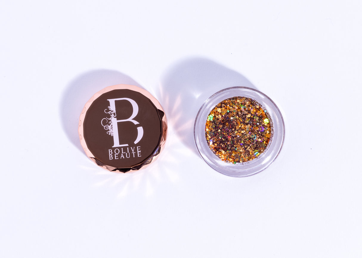 Brown Sugar | Brown Sugar with Gold Reflect Glitter Eyeshadow