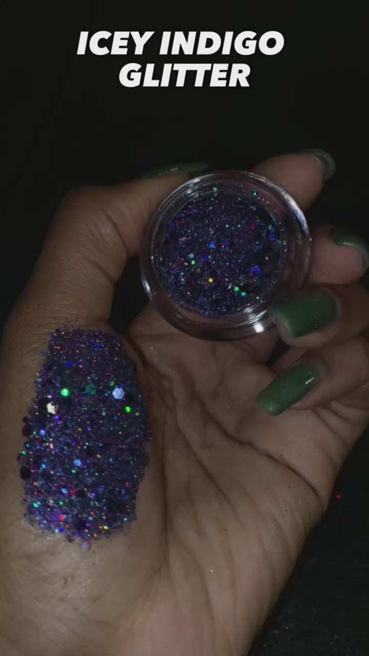 Icey Indigo | Deep Purple Glitter Eyeshadow