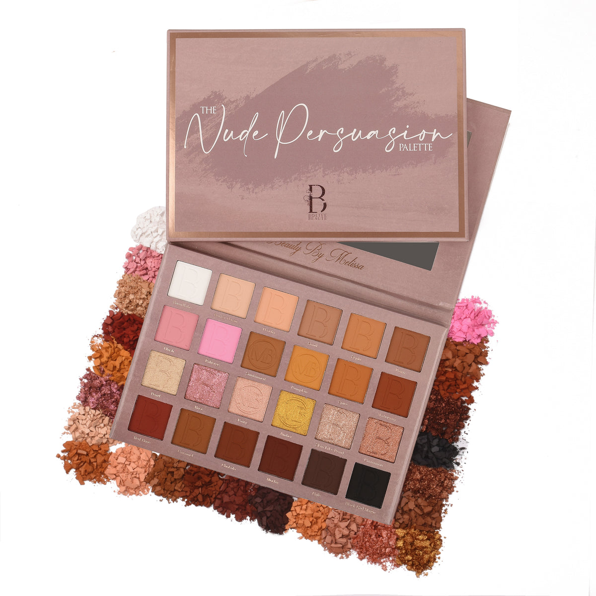 The Nude Persuasion 24-shade nude eyeshadow palette by Bolive Beauté