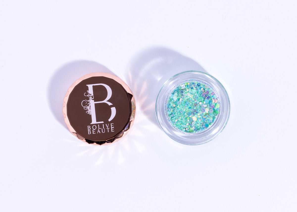 Mojito mint green glitter eyeshadow by Bolive Beauté