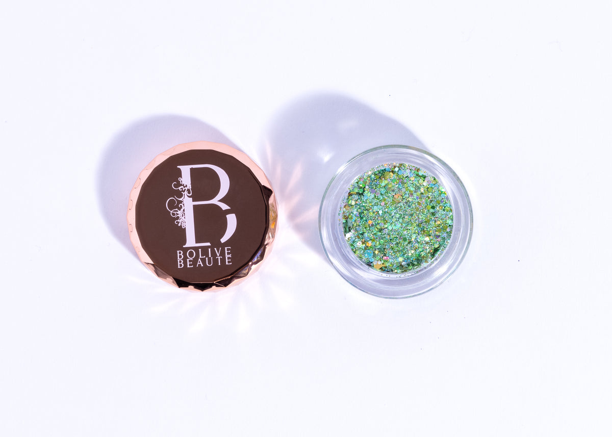 Money Bag money green glitter eyeshadow by Bolive Beauté