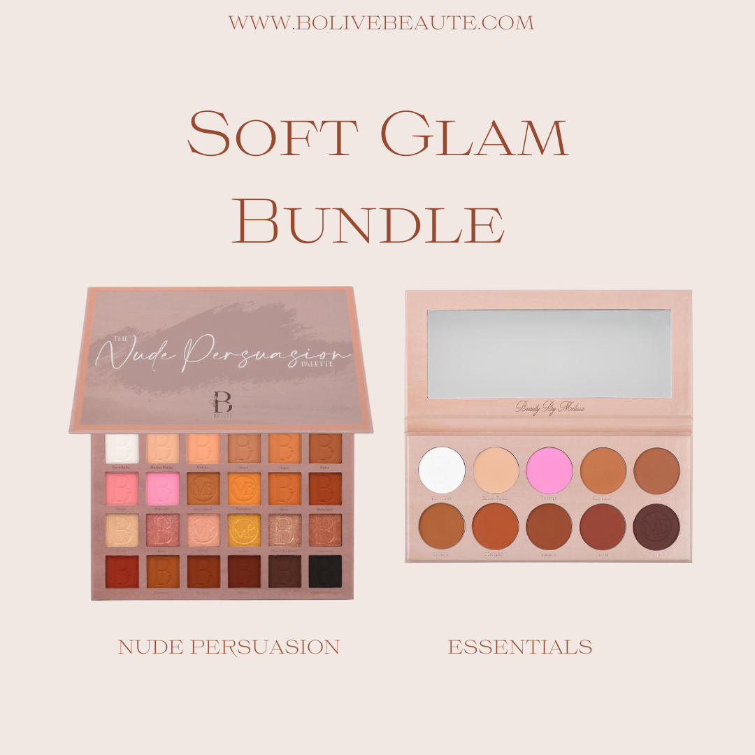 Soft Glam Starter Kit nude eyeshadow palette duo by Bolive Beauté