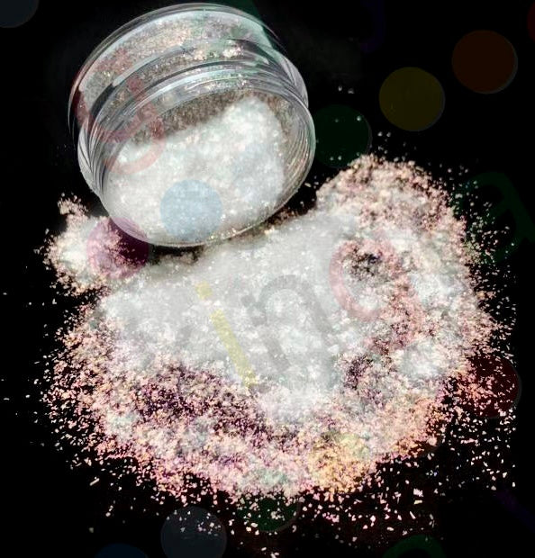 Cherry Blossom iridescent white rose pink loose eyeshadow pigment by Bolive Beauté