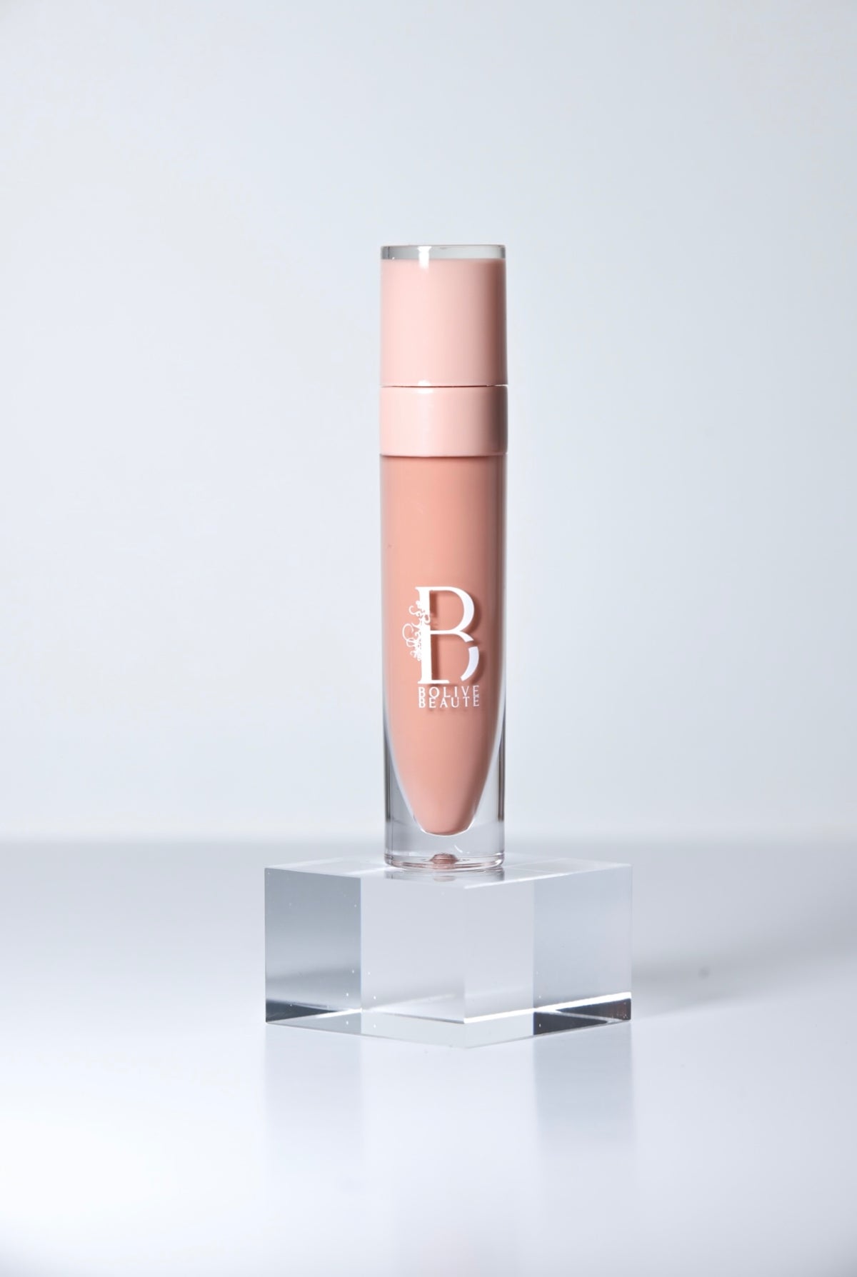 Peaches N' Cream peachy nude matte liquid lipstick by Bolive Beauté