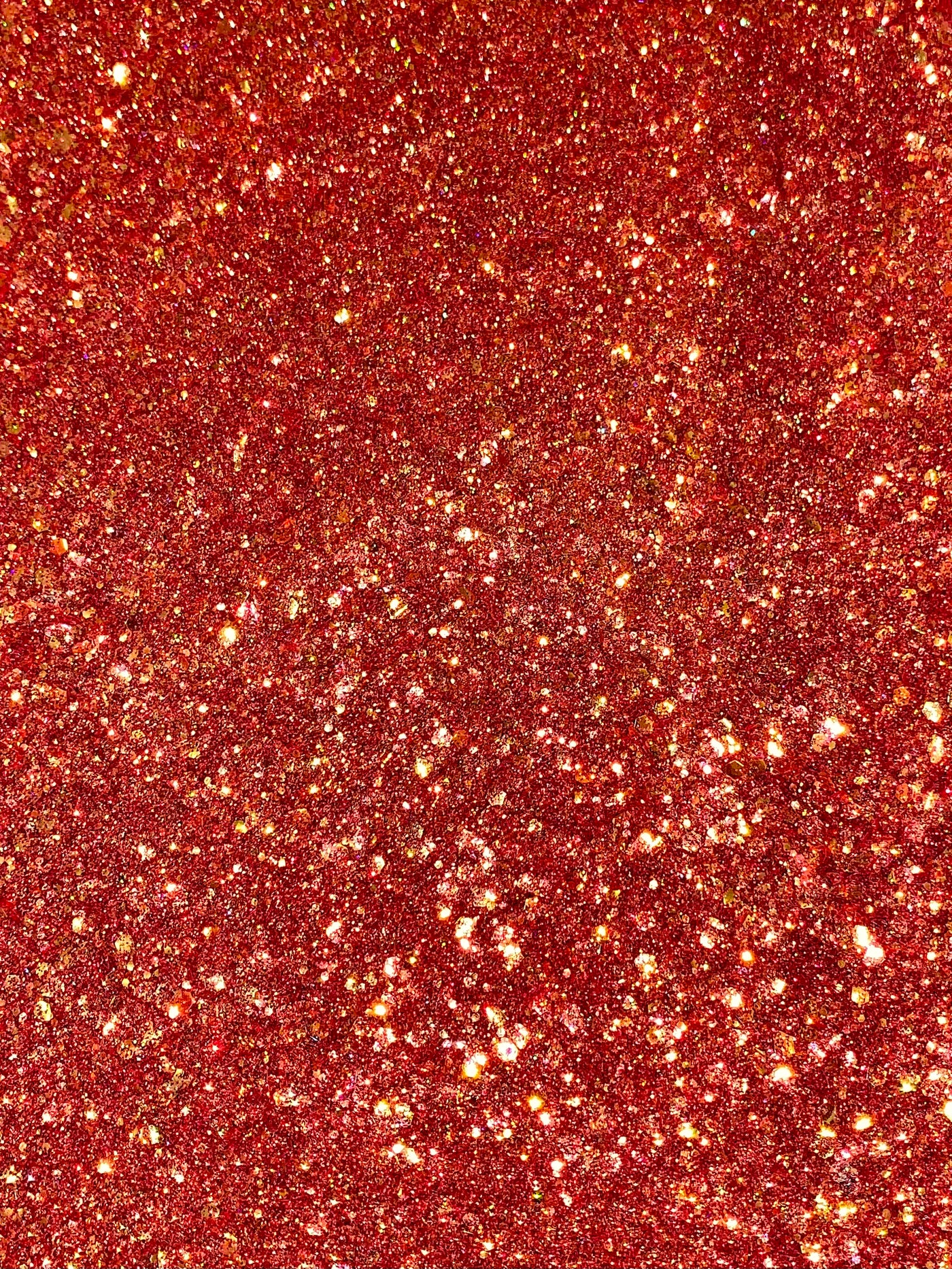 Tiger Lily red-orange fine glitter eyeshadow with gold sparkle by Bolive Beauté
